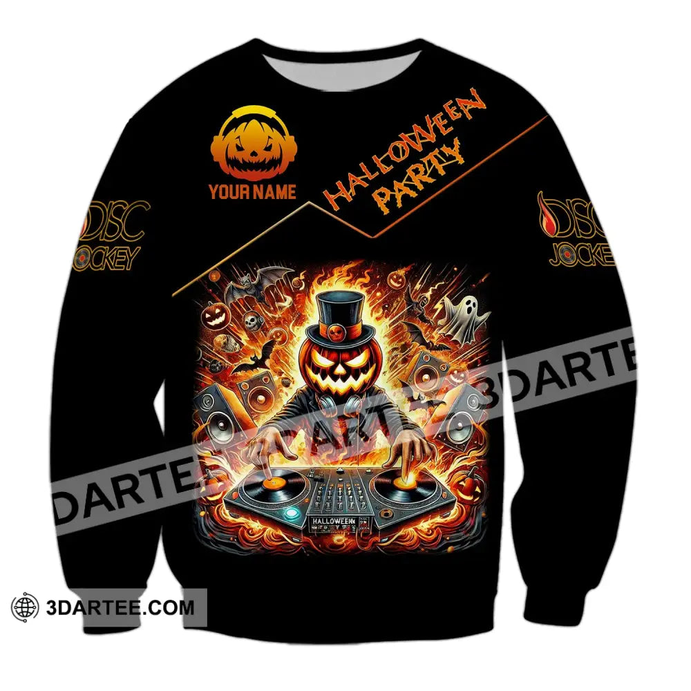 Unisex Shirt - Custom Name Halloween Party Long Sleeve / S T-Shirt