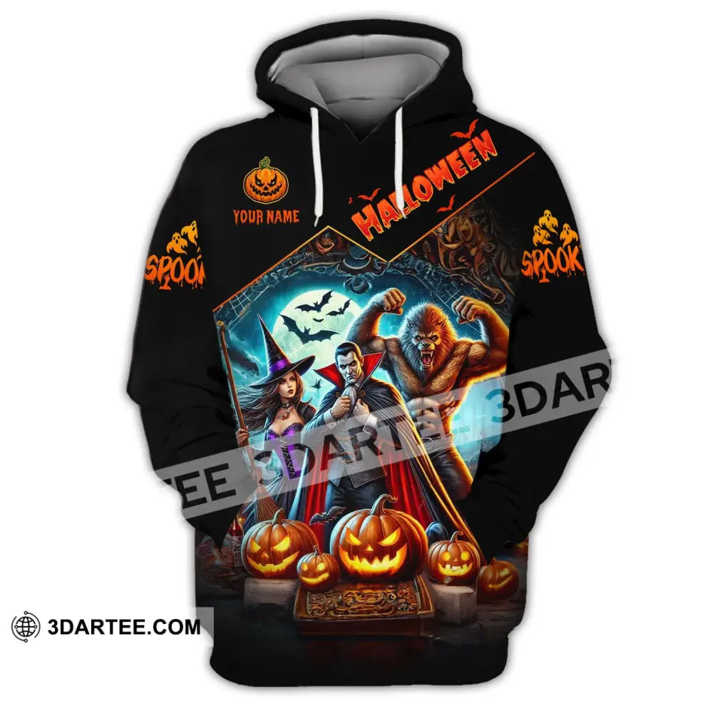 Unisex Shirt - Custom Name Halloween Spooky Hoodie / S T-Shirt