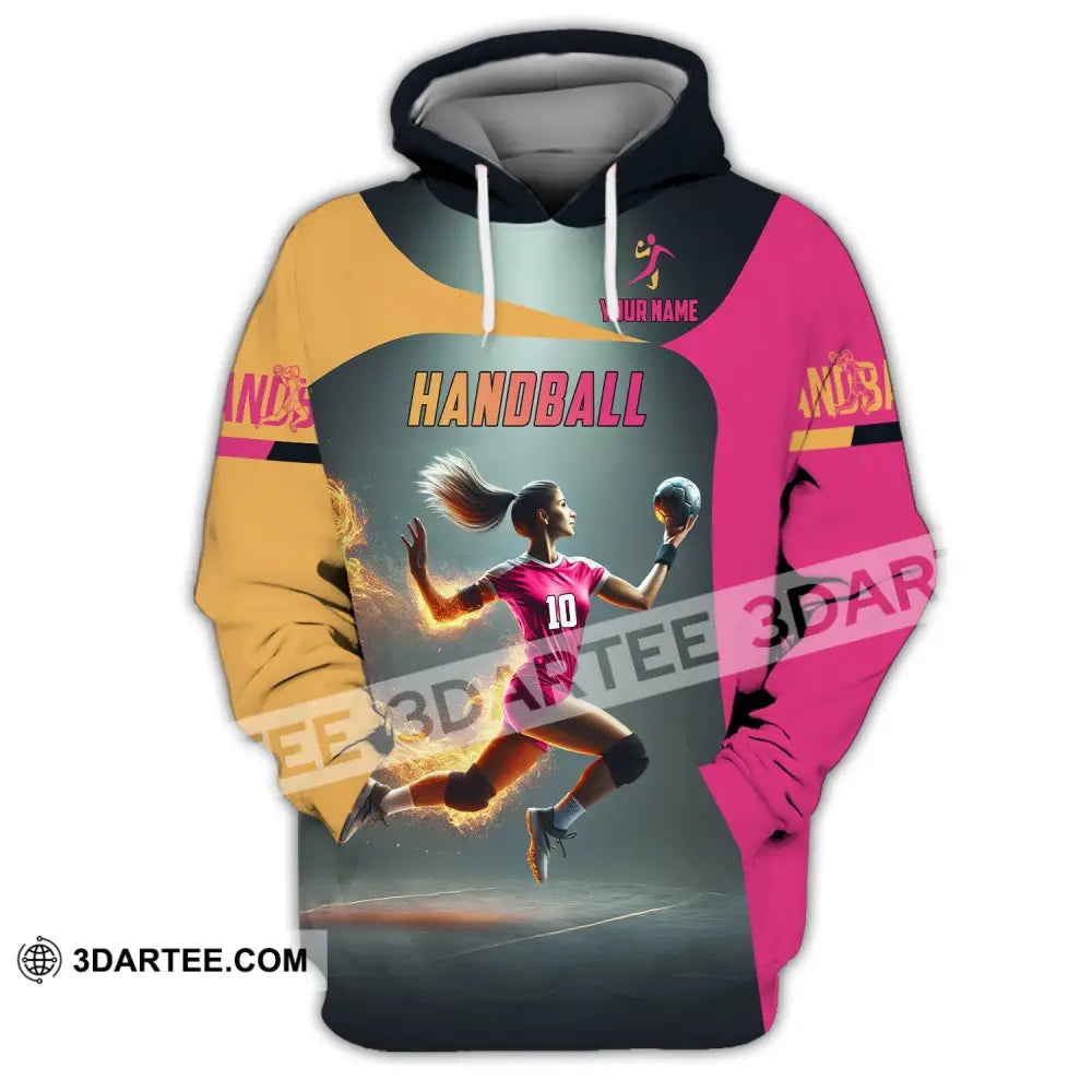 Unisex Shirt - Custom Name Handball Hoodie / S T-Shirt