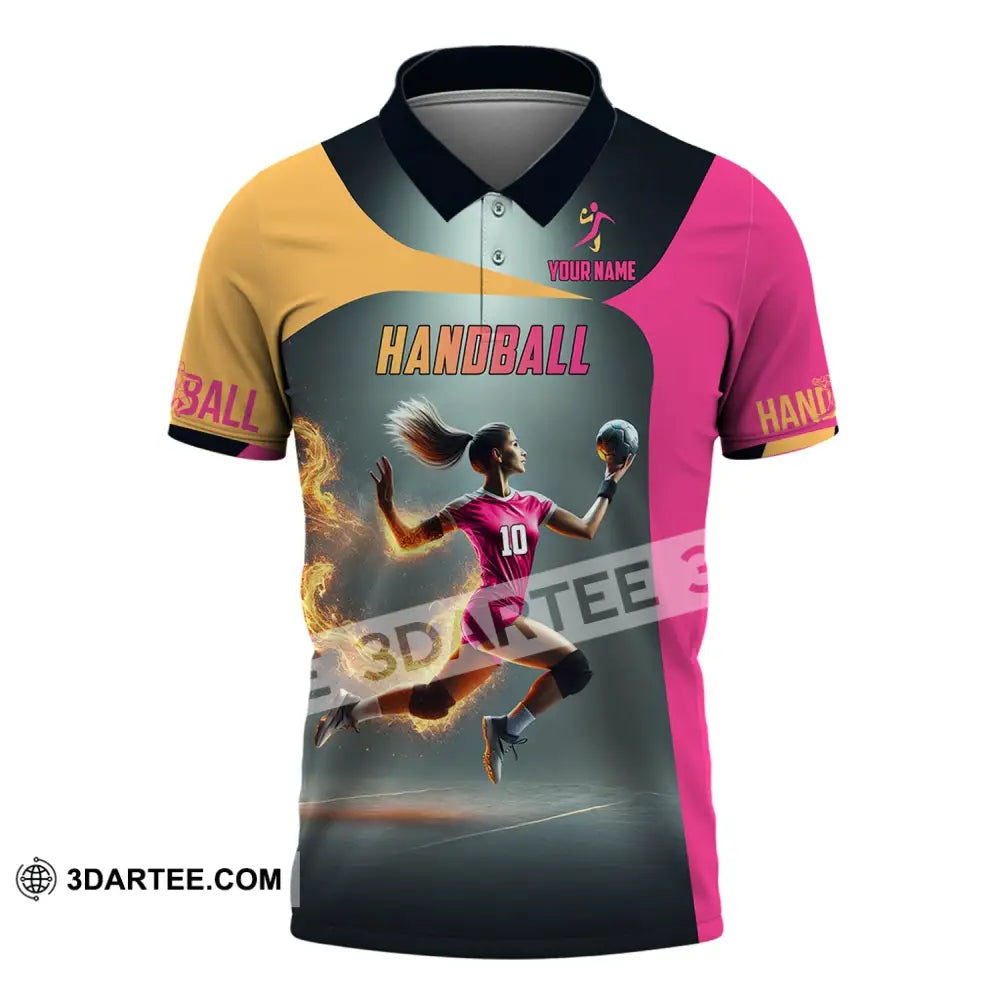 Unisex Shirt - Custom Name Handball Polo / S T-Shirt