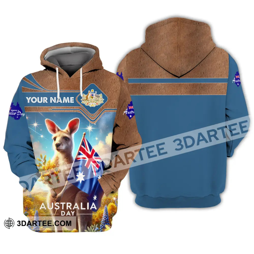 Unisex Shirt Custom Name Happy Australia Day Lover Gift Hoodie / S T-Shirt