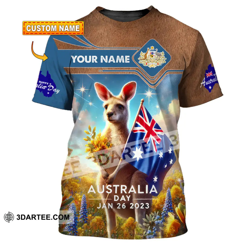 Unisex Shirt Custom Name Happy Australia Day Lover Gift T-Shirt