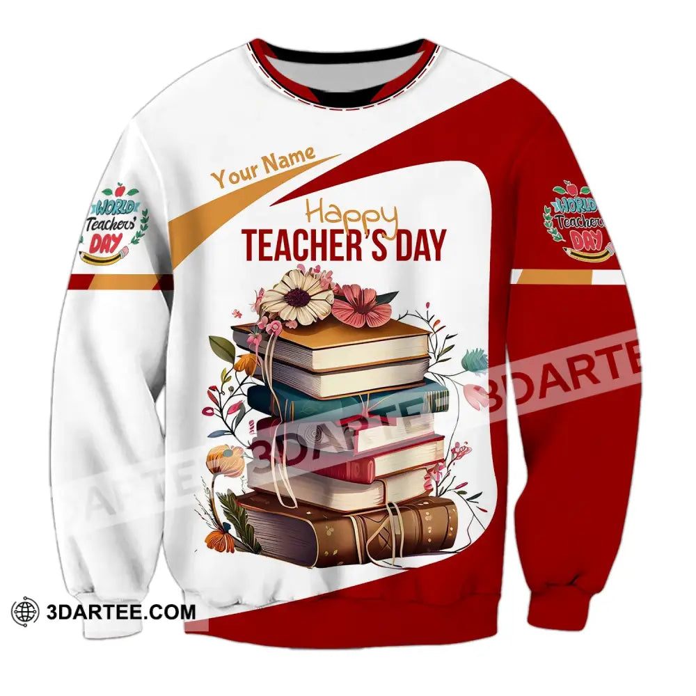 Unisex Shirt - Custom Name Happy Teacher’s Day Long Sleeve / S T-Shirt