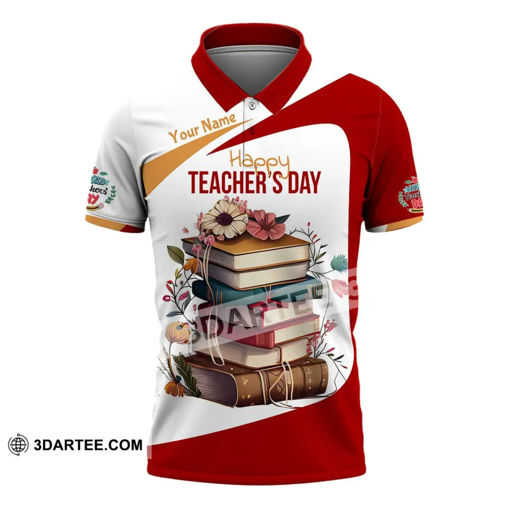 Unisex Shirt - Custom Name Happy Teacher’s Day Polo / S T-Shirt