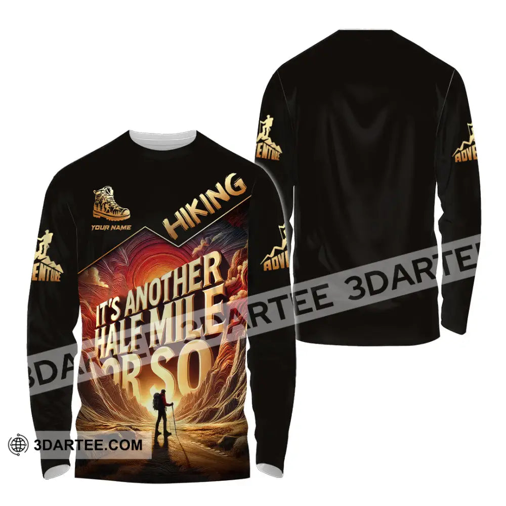 Unisex Shirt Custom Name Hiking Lover Gift Long Sleeve / S T-Shirt