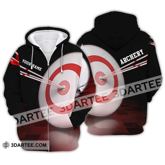 Unisex Shirt - Custom Name Hit The Target Darts Zipper Hoodie / S T-Shirt