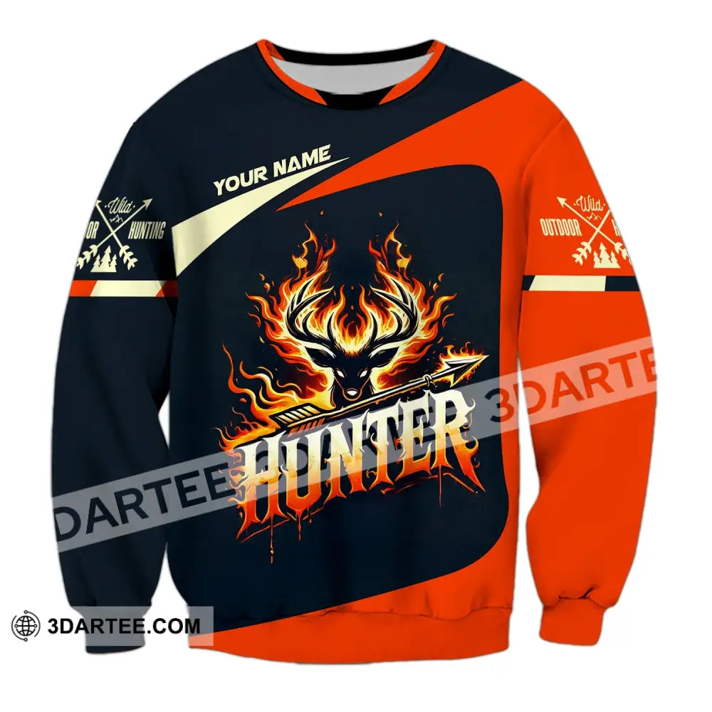 Unisex Shirt Custom Name Hunter Polo Long Sleeve / S T-Shirt