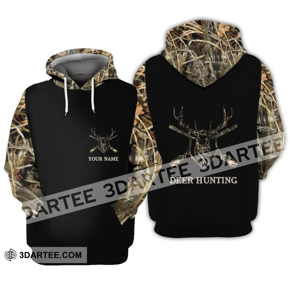 Unisex Shirt - Custom Name Hunting Deer Full Printing Hoodie / S T-Shirt