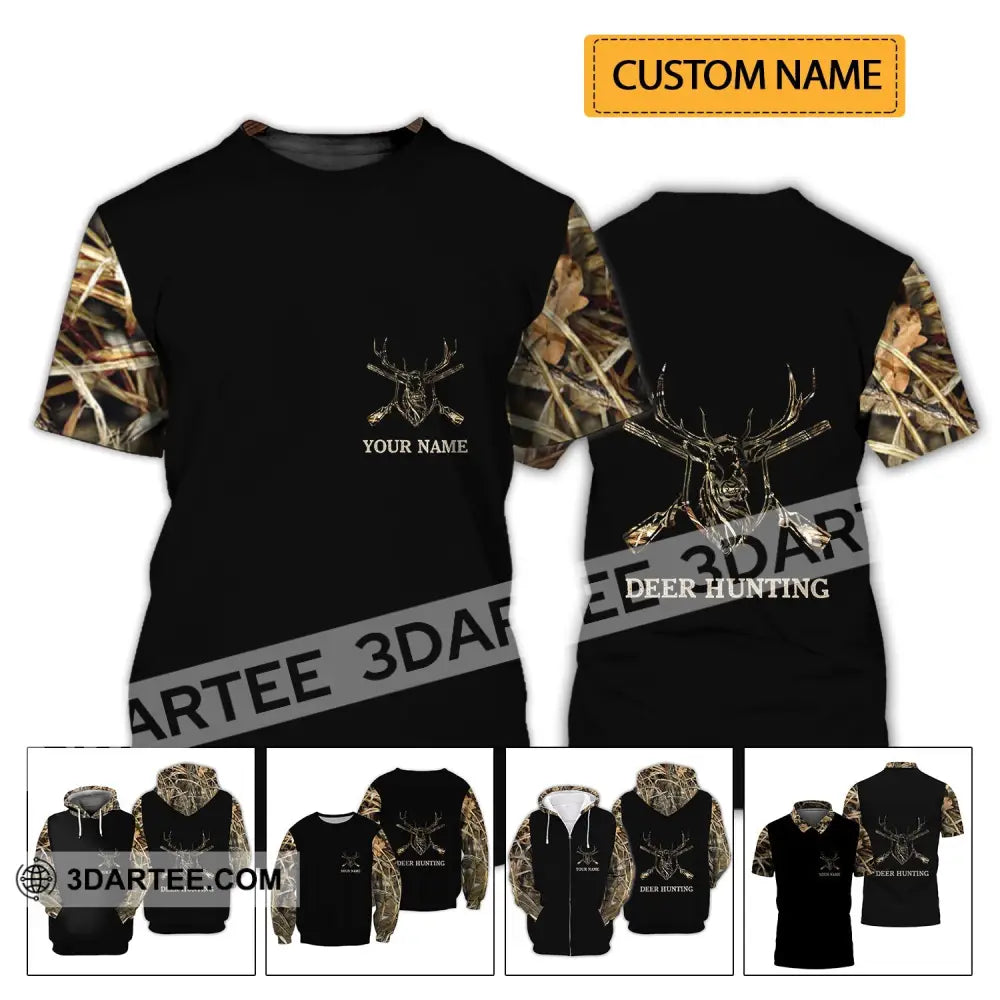 Unisex Shirt - Custom Name Hunting Deer Full Printing T-Shirt