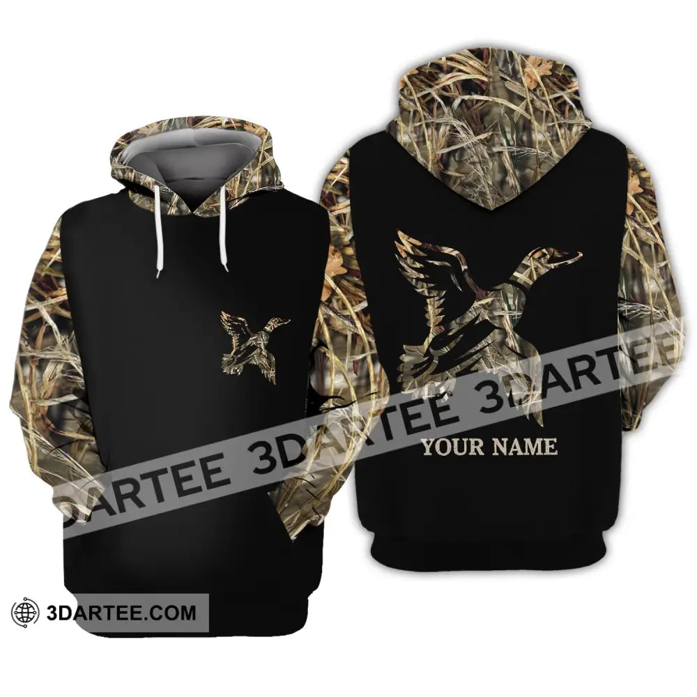 Unisex Shirt - Custom Name Hunting Duck Full Printing Hoodie / S T-Shirt