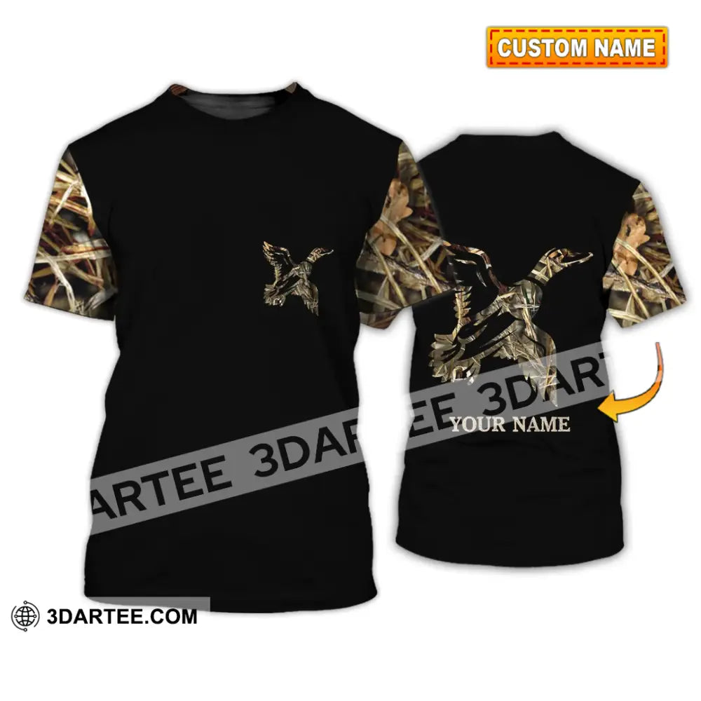 Unisex Shirt - Custom Name Hunting Duck Full Printing T-Shirt