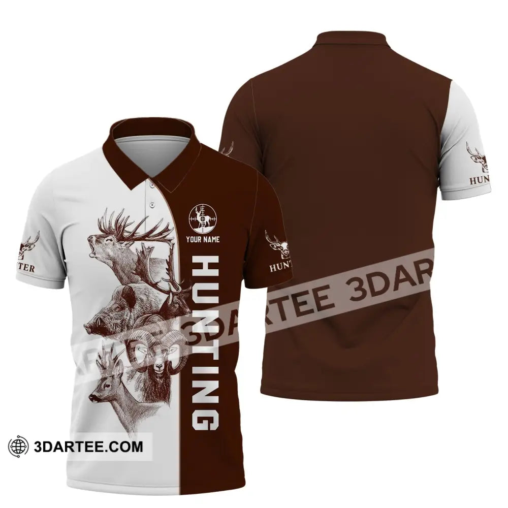 Unisex Shirt - Custom Name Hunting Polo / S T-Shirt