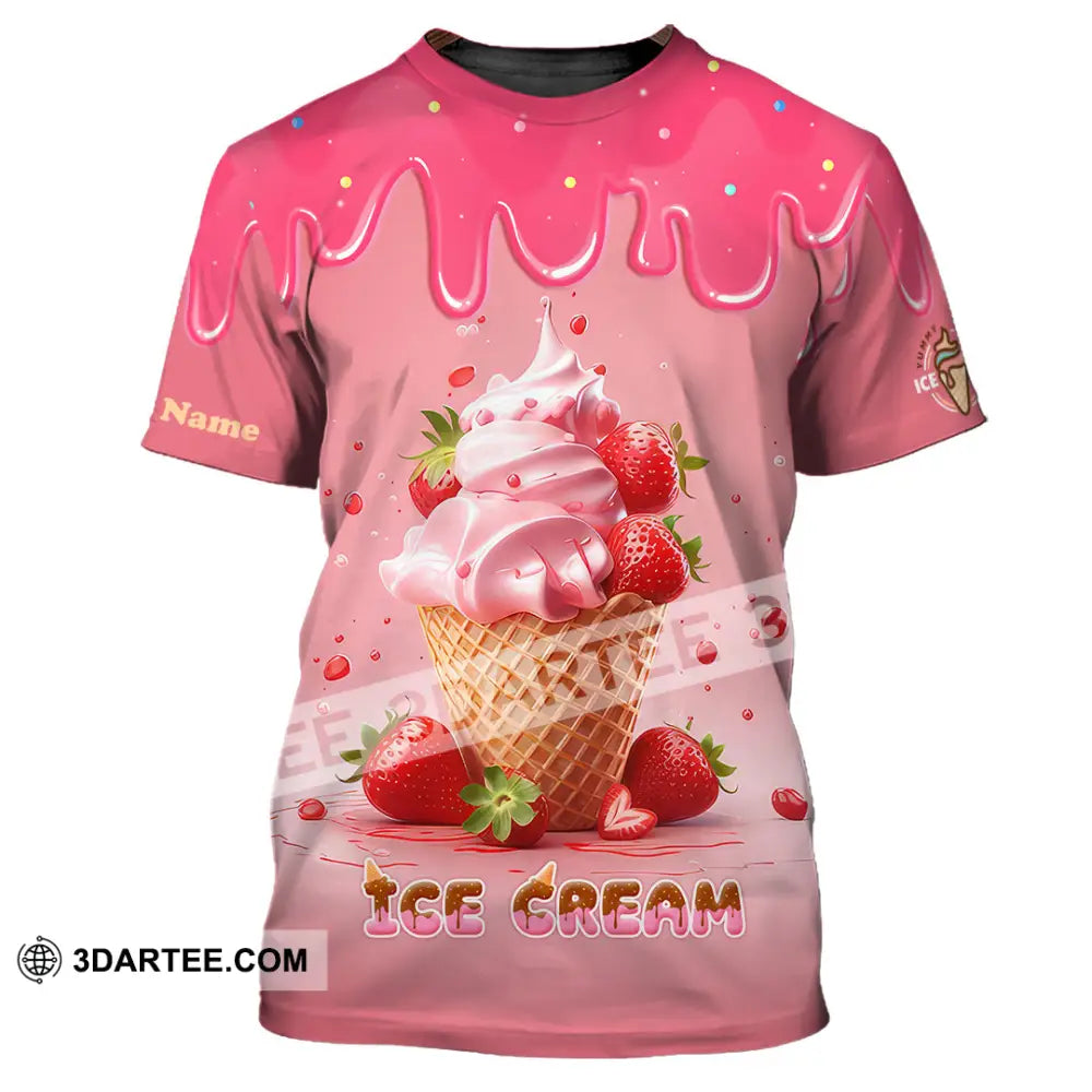 Unisex Shirt Custom Name Ice Cream Lover T-Shirt / S T-Shirt