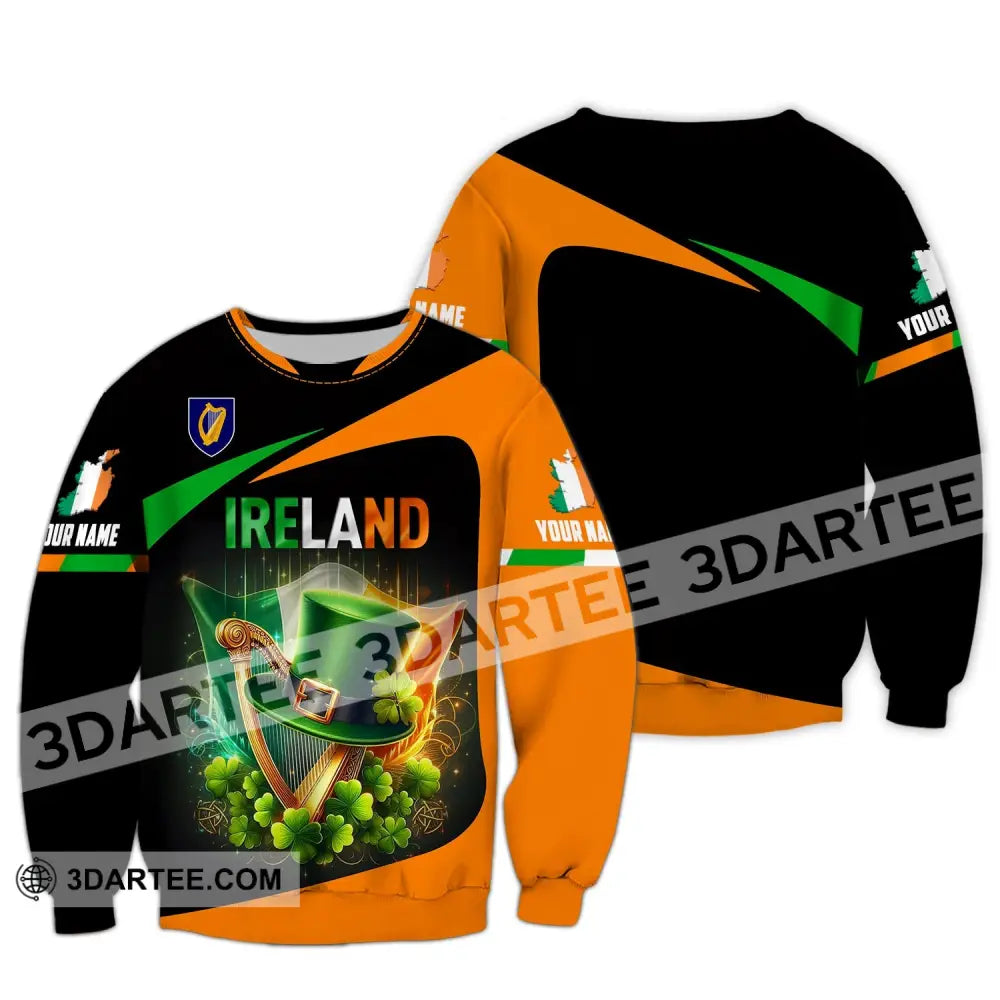 Unisex Shirt - Custom Name Ireland Long Sleeve / S T-Shirt