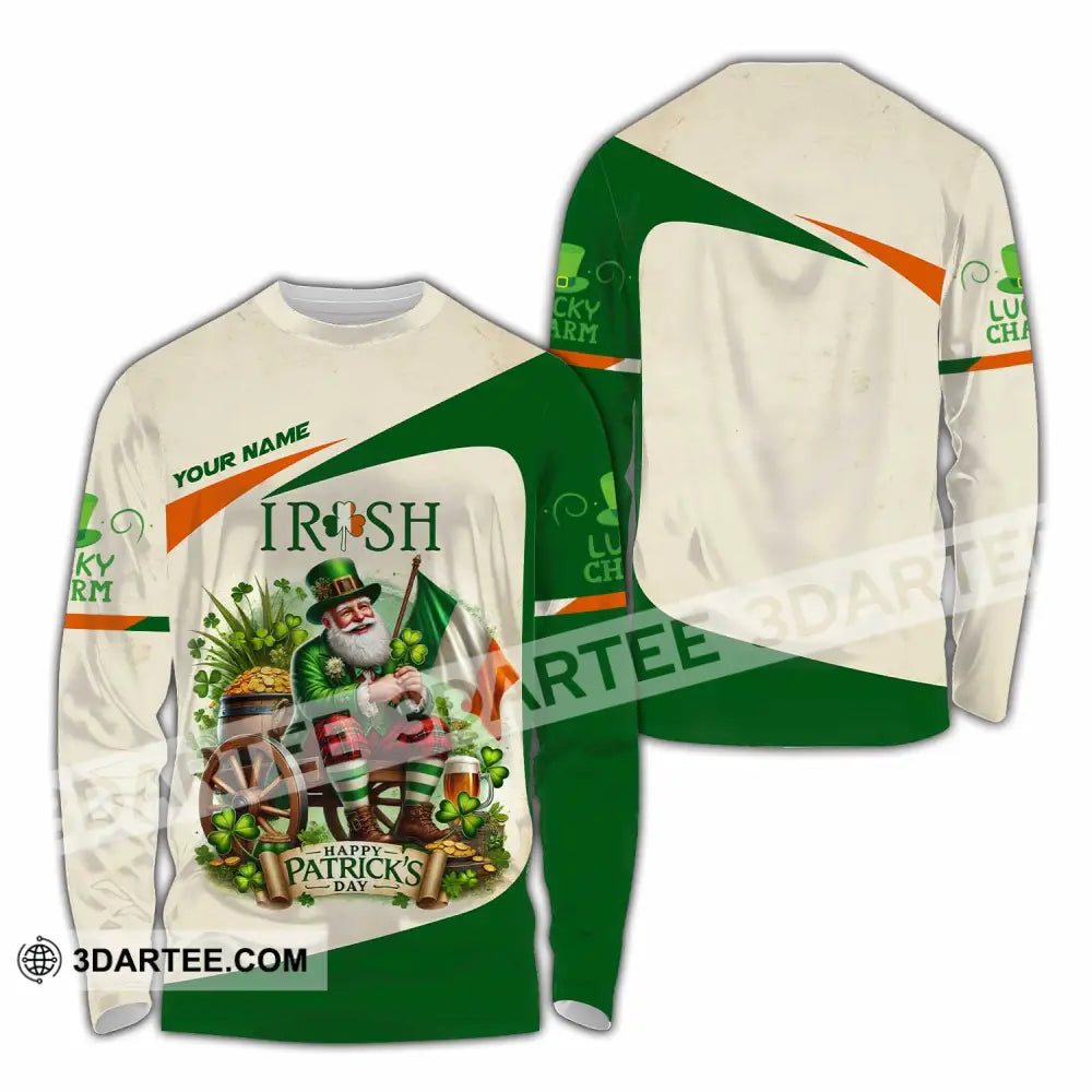 Unisex Shirt Custom Name Ireland Polo Long Sleeve / S T-Shirt