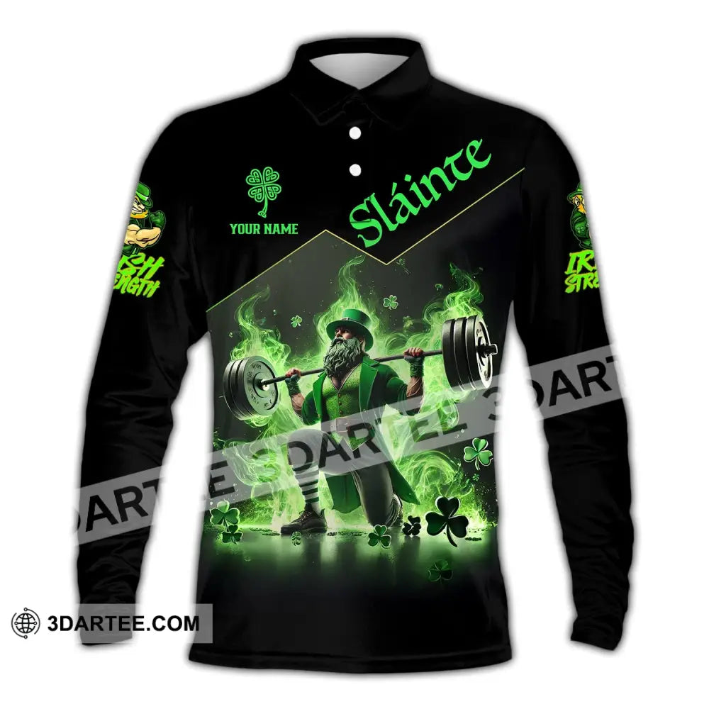 Unisex Shirt Custom Name Irish Ireland Love T-Shirt Long Sleeve Polo / S T-Shirt