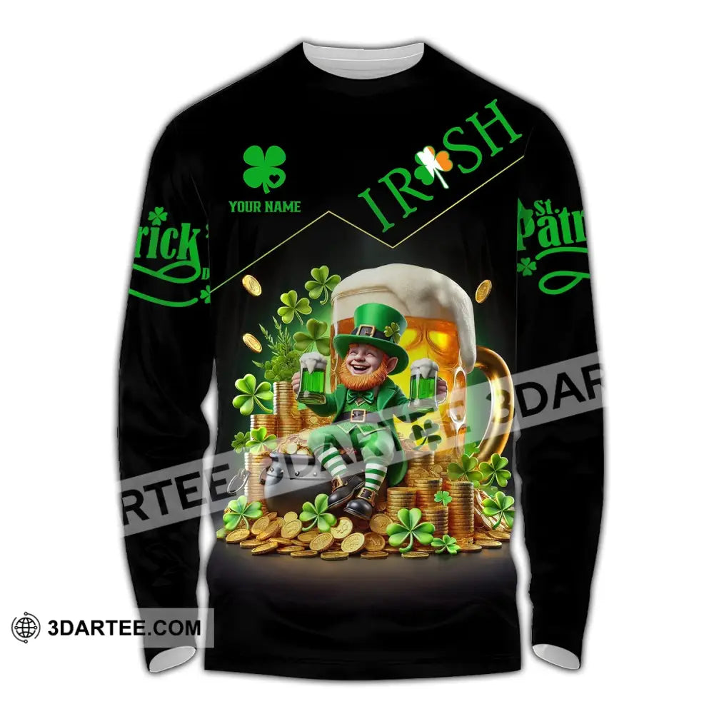 Unisex Shirt Custom Name Irish Ireland Love T-Shirt Long Sleeve / S T-Shirt