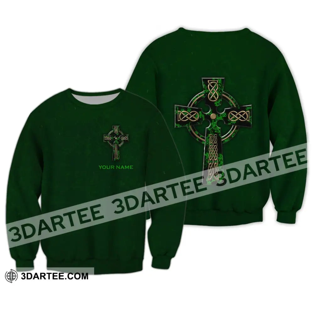 Unisex Shirt - Custom Name Irish Patrick’s Day Gift Happy Saint Long Sleeve / S T-Shirt