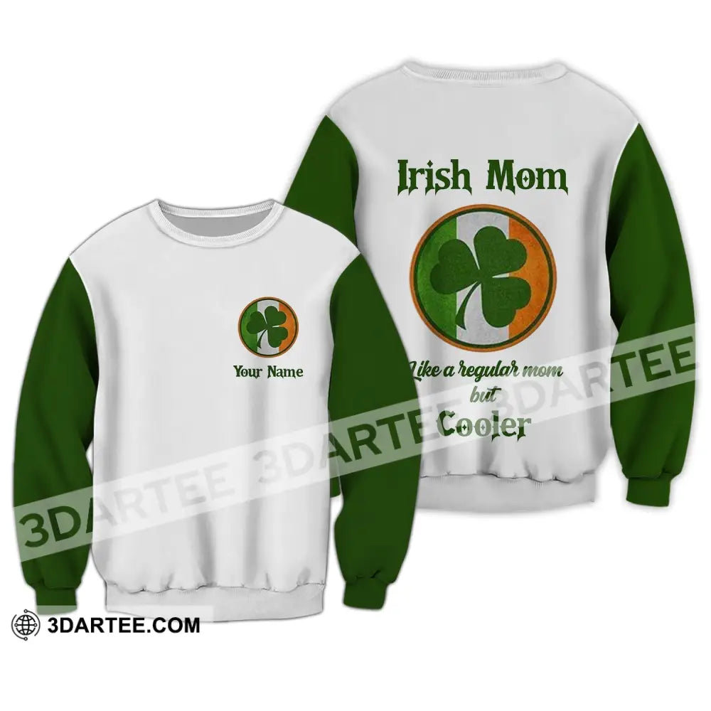 Unisex Shirt - Custom Name Irish Patrick’s Day Gift Happy Saint Mom Like A Regular But Cooler