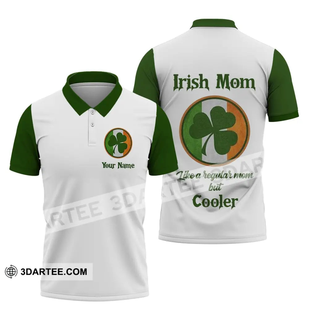 Unisex Shirt - Custom Name Irish Patrick’s Day Gift Happy Saint Mom Like A Regular But Cooler