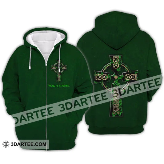 Unisex Shirt - Custom Name Irish Patrick’s Day Gift Happy Saint Zipper Hoodie / S T-Shirt