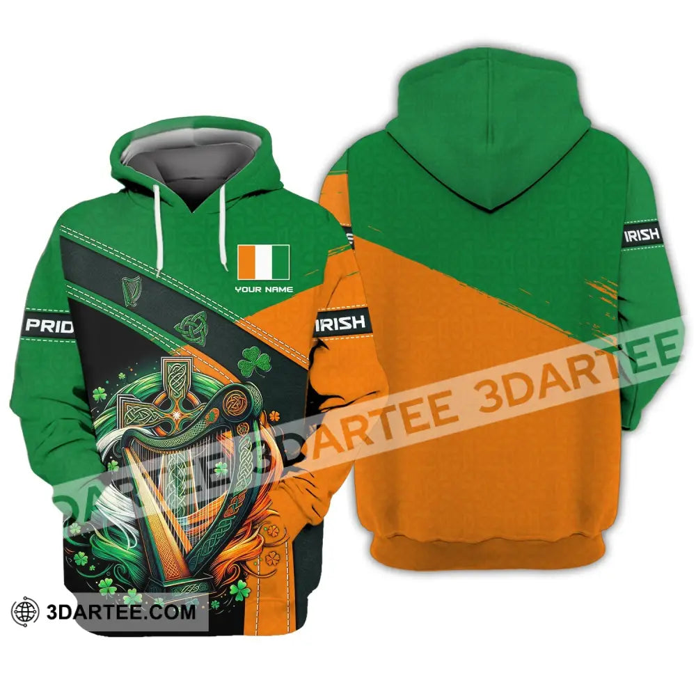 Unisex Shirt Custom Name Irish T-Shirt Ireland Hoodie Polo Gifts / S