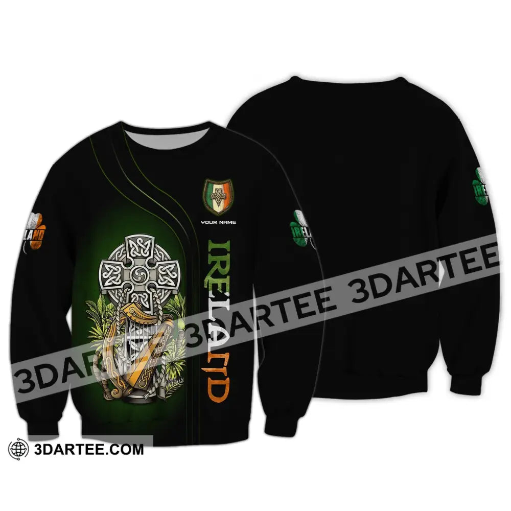 Unisex Shirt Custom Name Irish T-Shirt Ireland Hoodie Polo Long Sleeve / S