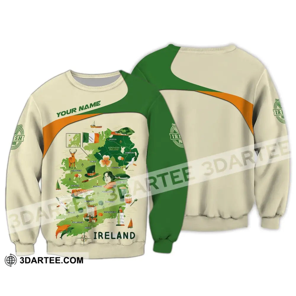 Unisex Shirt Custom Name Irish T-Shirt Ireland Hoodie Polo Long Sleeve / S