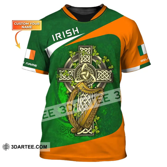 Unisex Shirt Custom Name Irish T-Shirt Ireland Hoodie Polo / S