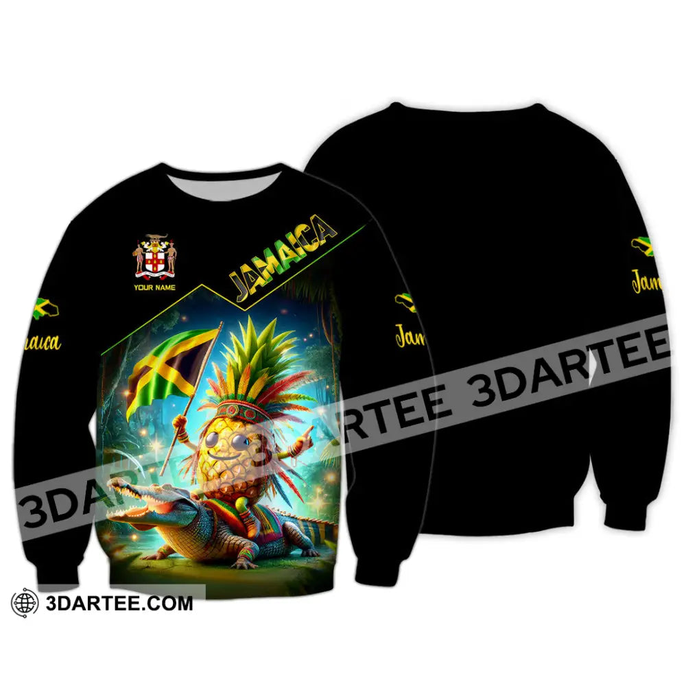 Unisex Shirt Custom Name Jamaica Gift For Lover Long Sleeve / S T-Shirt