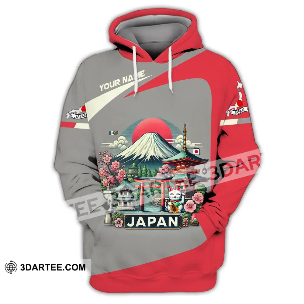 Unisex Shirt Custom Name Japan Love T-Shirt Hoodie / S T-Shirt