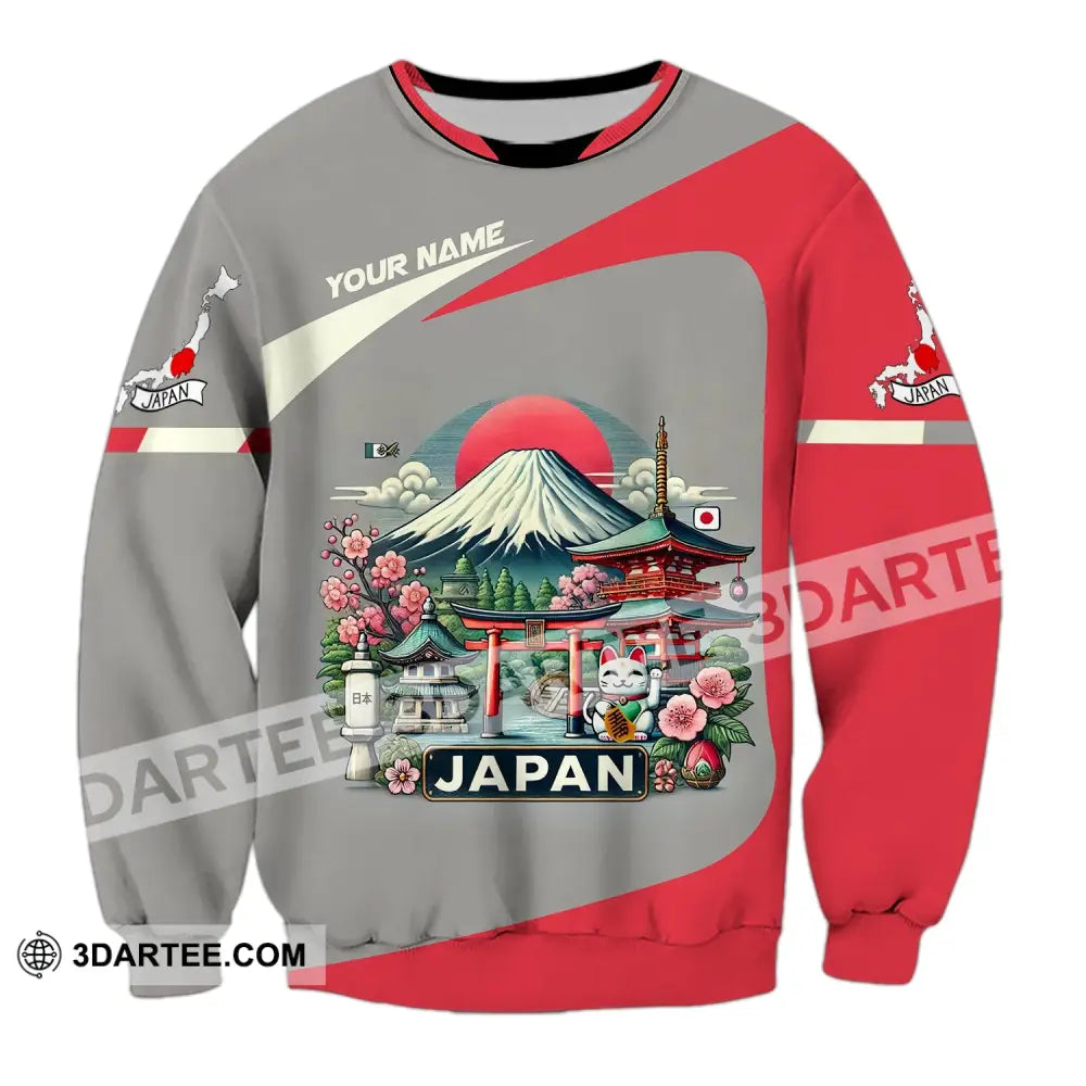 Unisex Shirt Custom Name Japan Love T-Shirt Long Sleeve / S T-Shirt