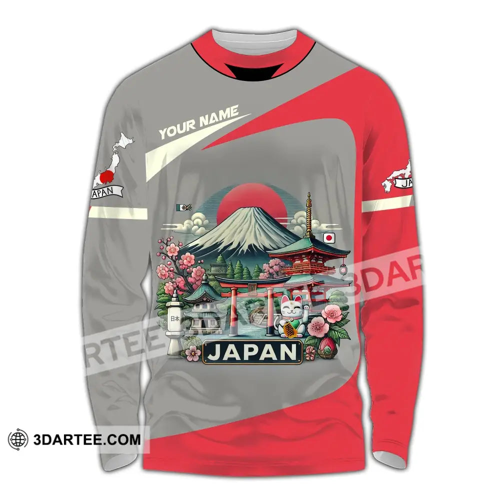 Unisex Shirt Custom Name Japan Love T-Shirt Long Sleeve / S T-Shirt