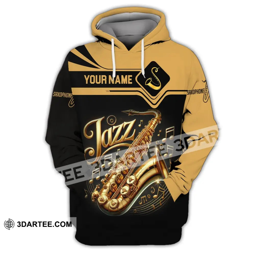 Unisex Shirt Custom Name Jazz Lover Hoodie Polo Long Sleeve / S T-Shirt