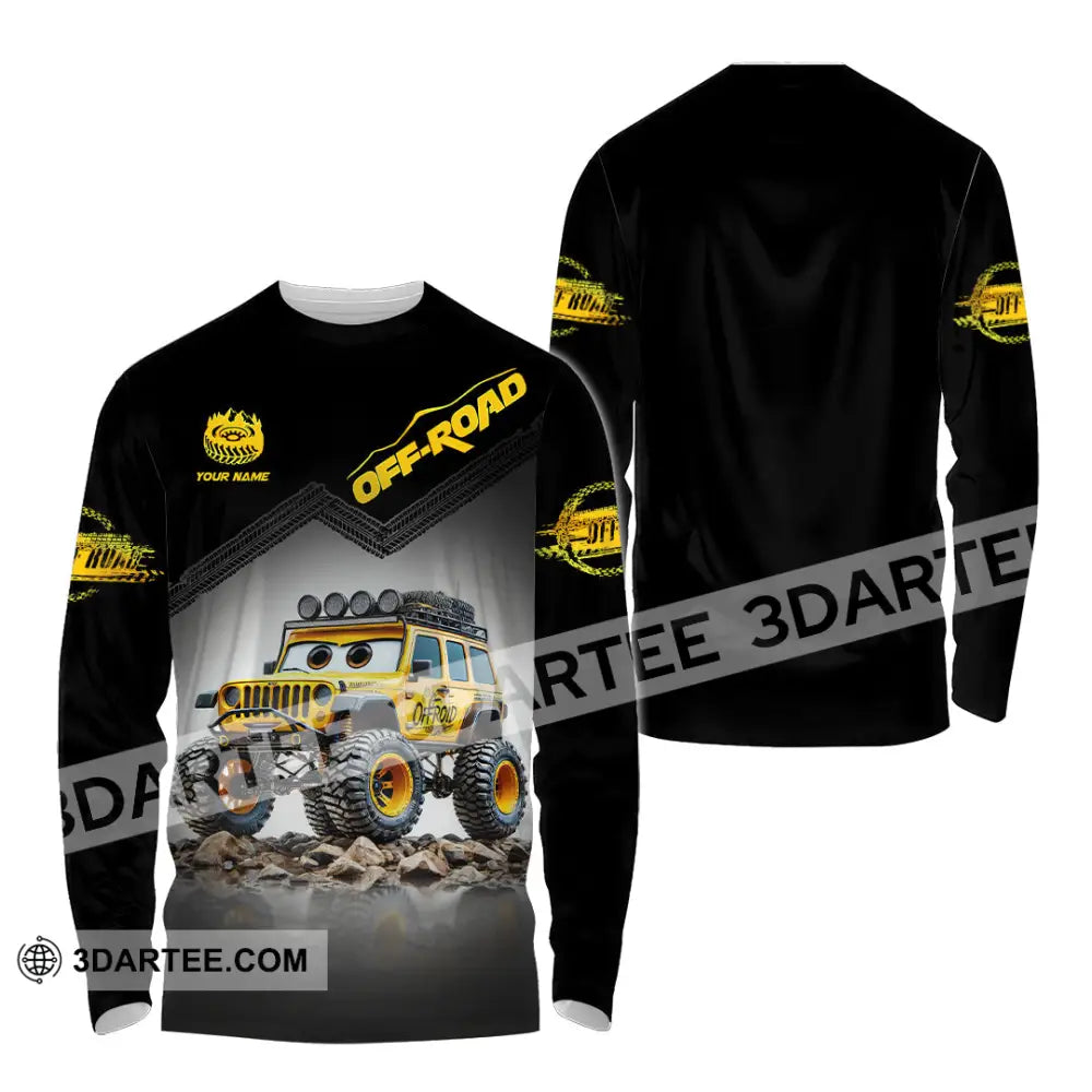 Unisex Shirt Custom Name Jeep Gift For Lover Long Sleeve / S T-Shirt