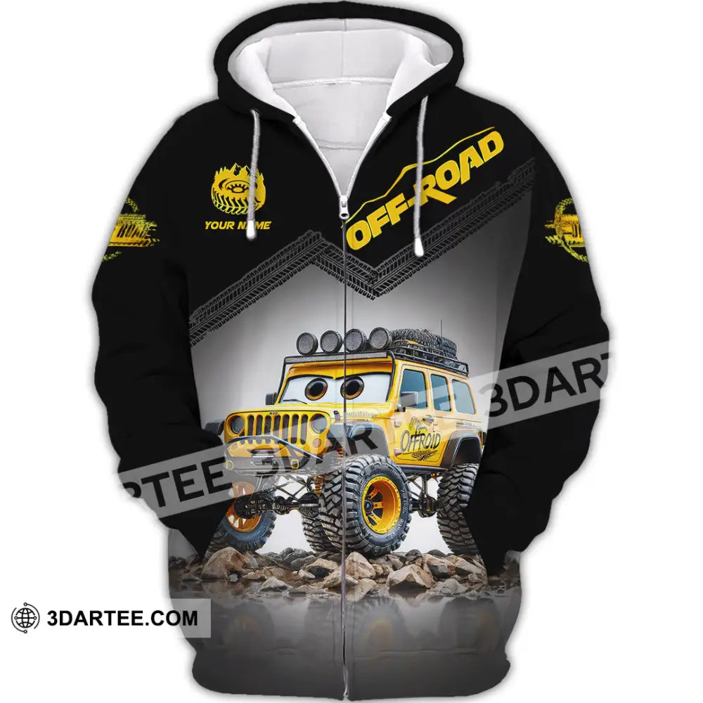 Unisex Shirt Custom Name Jeep Gift For Lover Zipper Hoodie / S T-Shirt