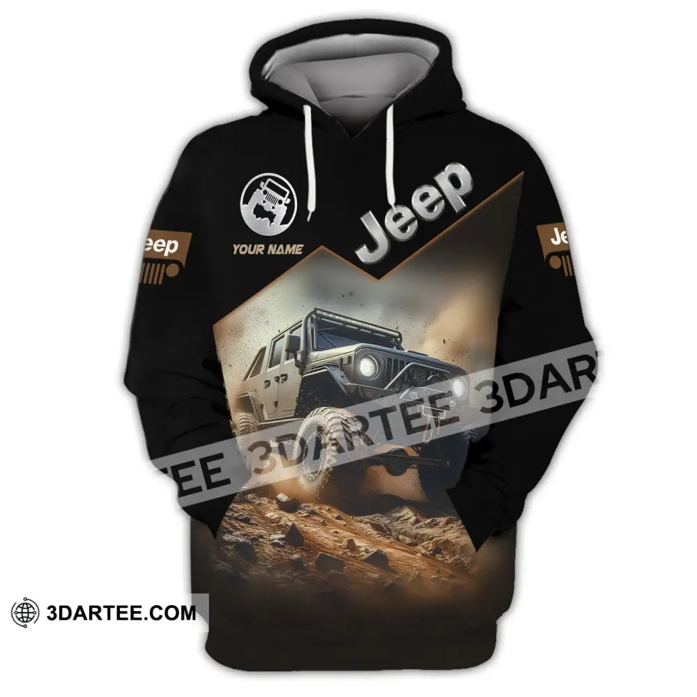 Unisex Shirt Custom Name Jeep Gladiator Polo Long Sleeve Hoodie / S T-Shirt