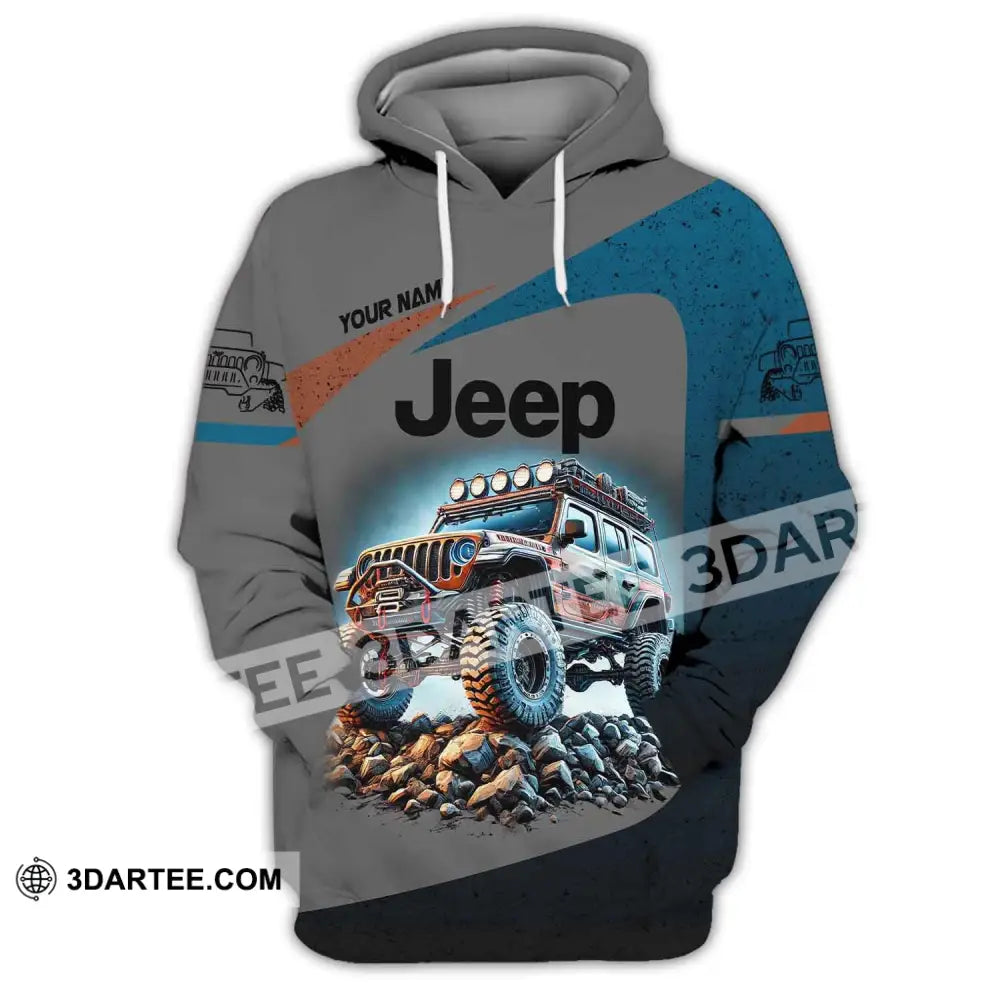 Unisex Shirt Custom Name Jeep Gladiator Polo Long Sleeve Hoodie / S T-Shirt