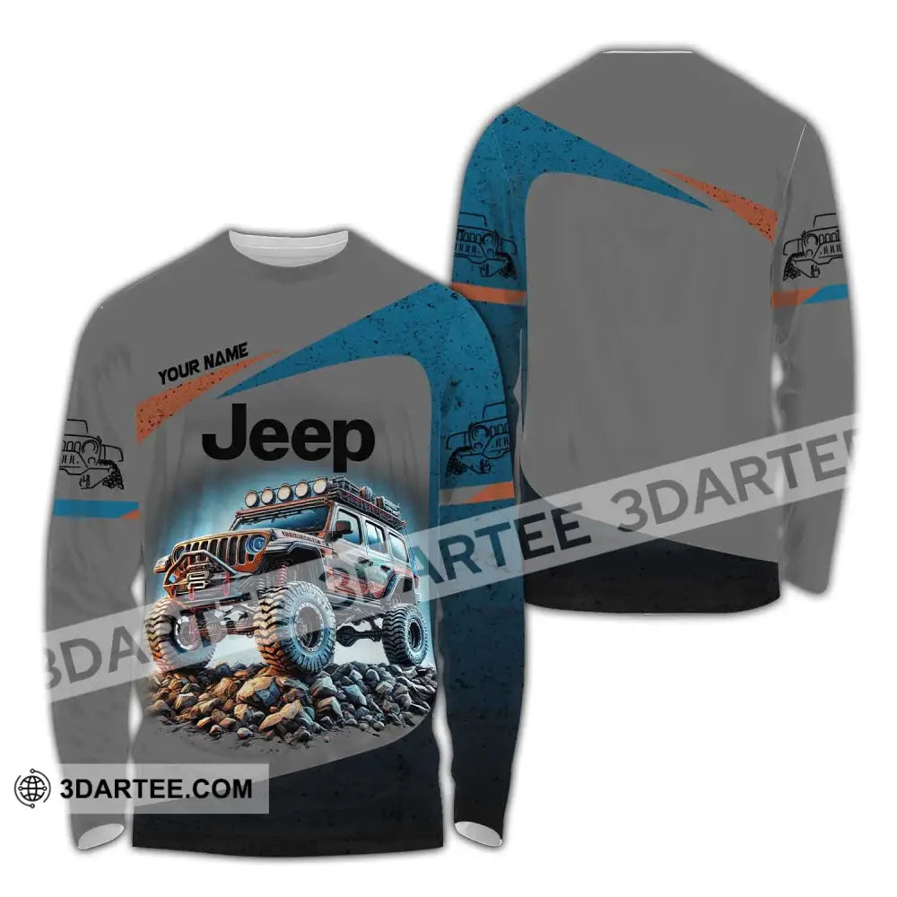 Unisex Shirt Custom Name Jeep Gladiator Polo Long Sleeve / S T-Shirt