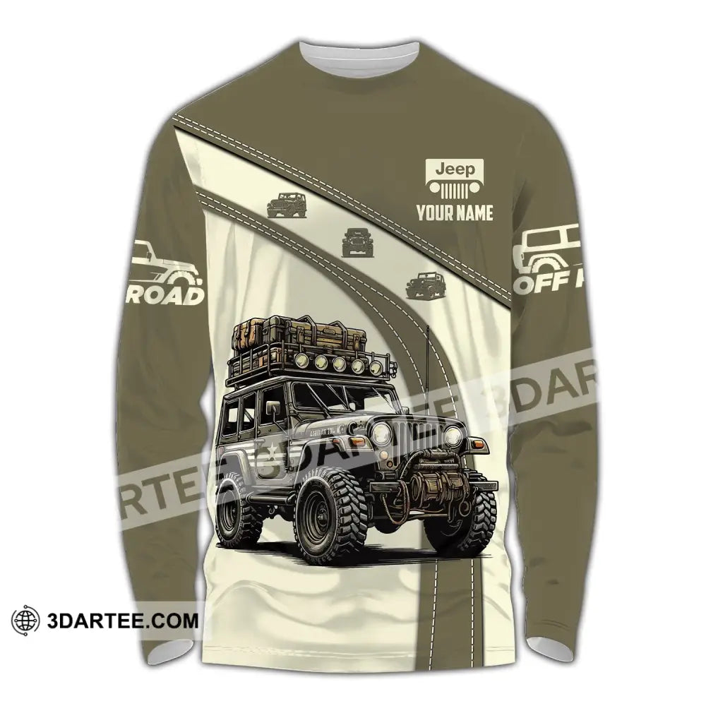 Unisex Shirt Custom Name Jeep Gladiator Polo Long Sleeve / S T-Shirt