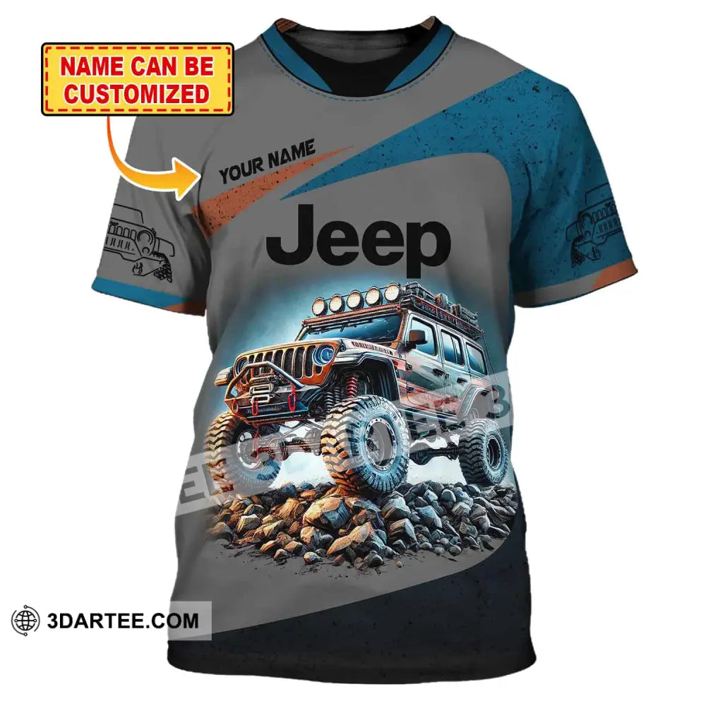 Unisex Shirt Custom Name Jeep Gladiator Polo Long Sleeve T-Shirt