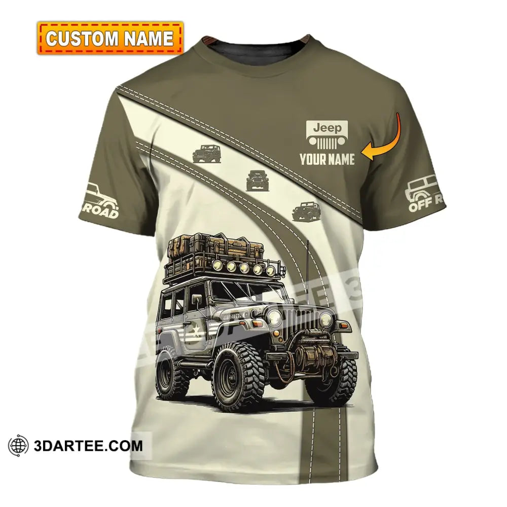 Unisex Shirt Custom Name Jeep Gladiator Polo Long Sleeve T-Shirt