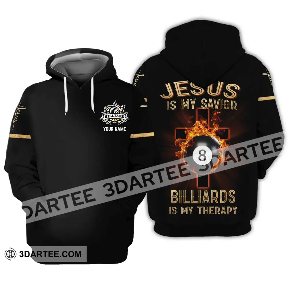 Unisex Shirt - Custom Name Jesus Billiards Hoodie / S T-Shirt