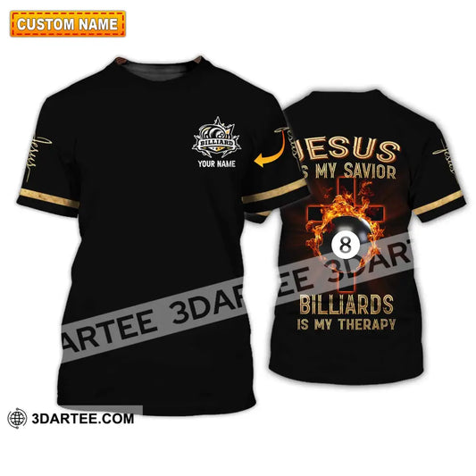 Unisex Shirt - Custom Name Jesus Billiards T-Shirt