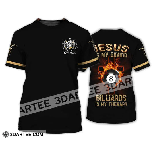 Unisex Shirt - Custom Name Jesus Billiards T-Shirt / S T-Shirt