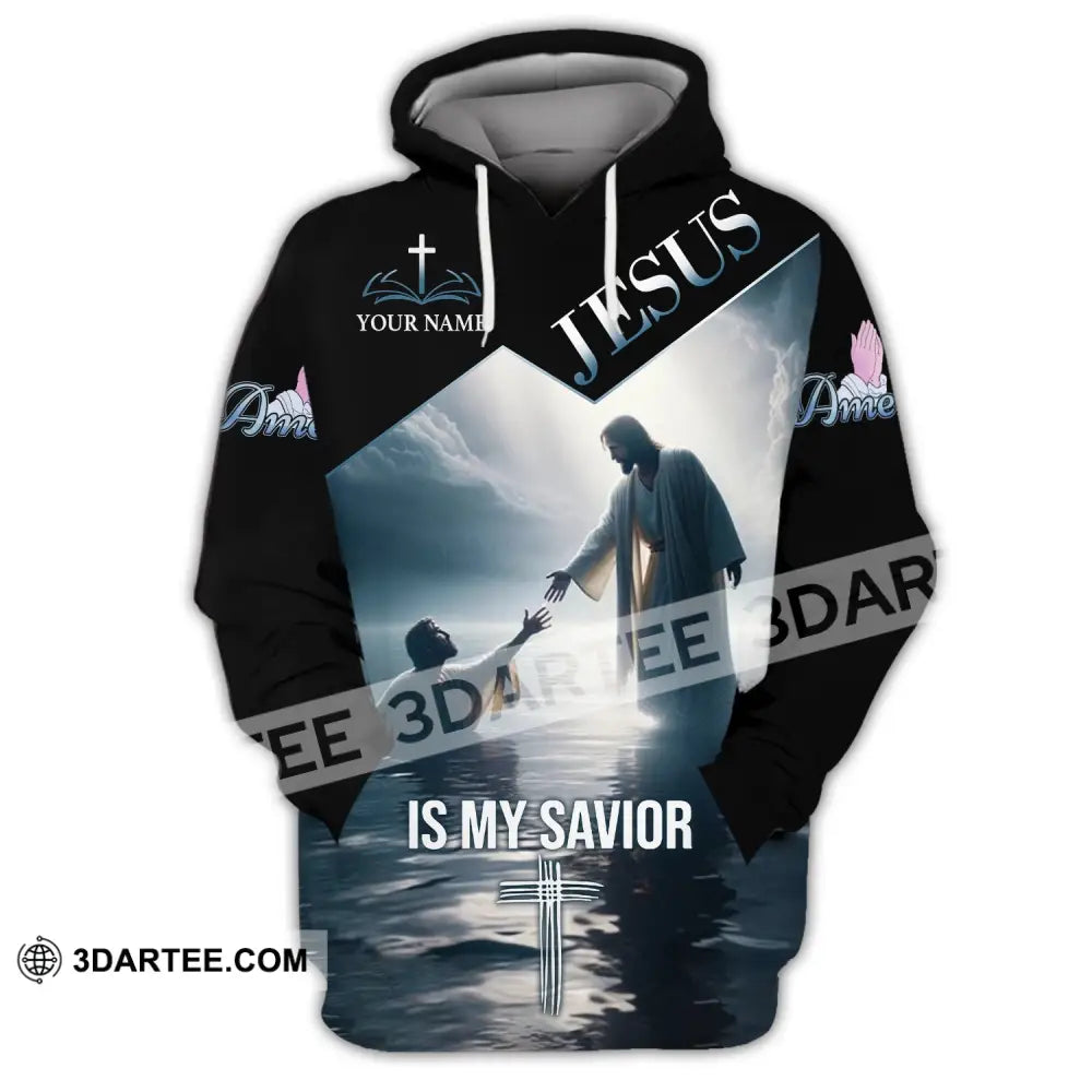 Unisex Shirt - Custom Name Jesus Is My Savior Saving Hoodie / S T-Shirt