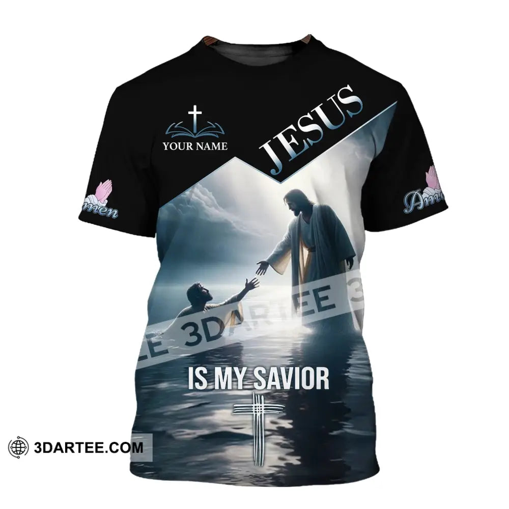 Unisex Shirt - Custom Name Jesus Is My Savior Saving T-Shirt / S T-Shirt