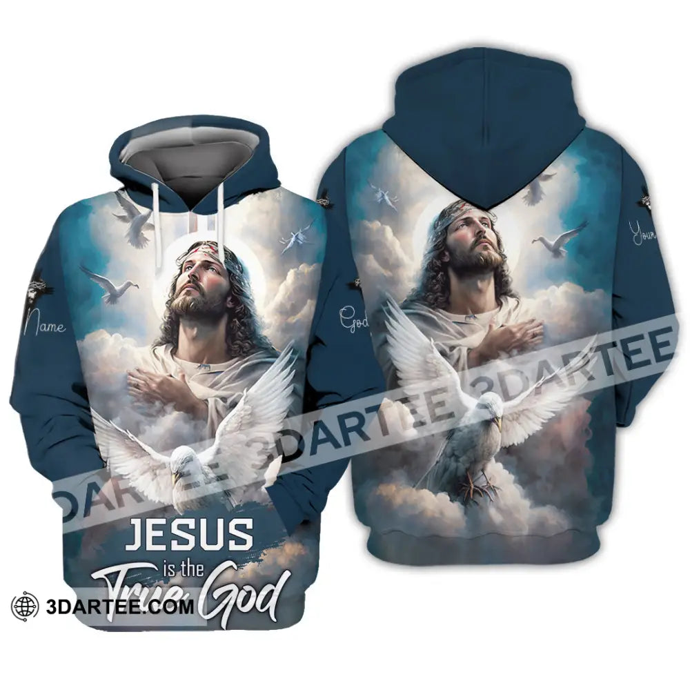 Unisex Shirt - Custom Name Jesus Is The True God Hoodie / S T-Shirt