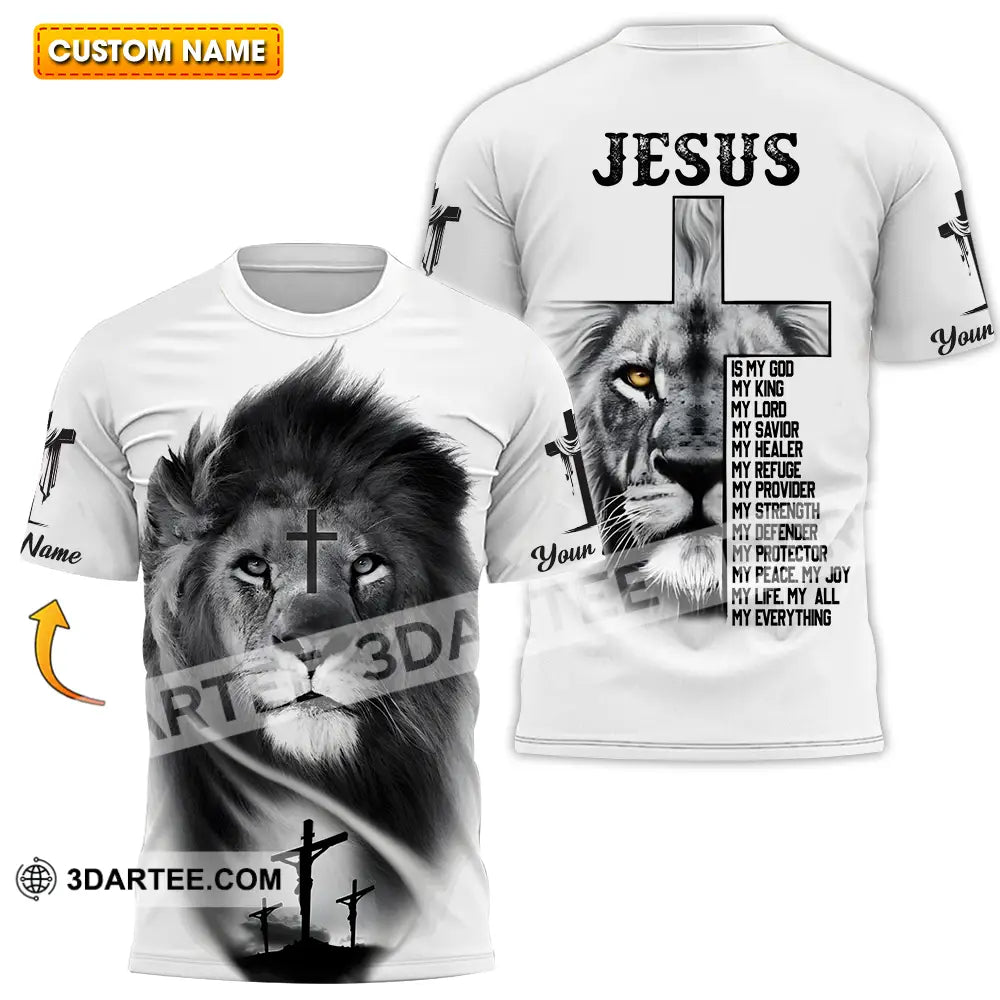 Unisex Shirt - Custom Name Jesus Light Is My God T-Shirt