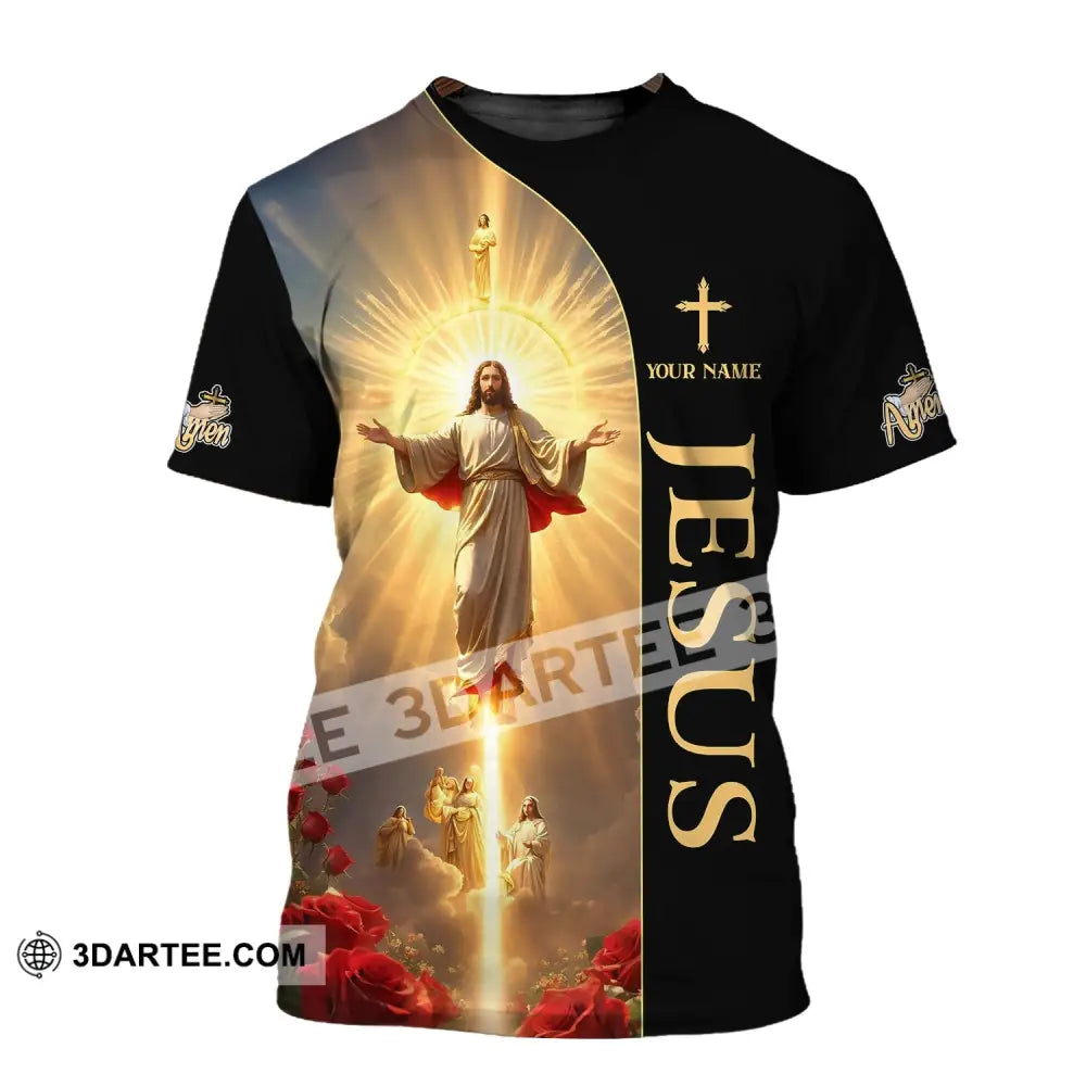 Unisex Shirt - Custom Name Jesus Light T-Shirt / S T-Shirt